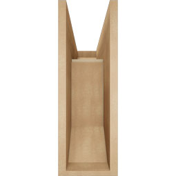 Ekena Millwork - BKTUR0756X22X22IMP06RCPR - Timberthane Faux Wood Imperial Style Bracket w/ Offset Brace, Slat Ends, 7 1/2"W x 22"D x 22"H, Primed Tan