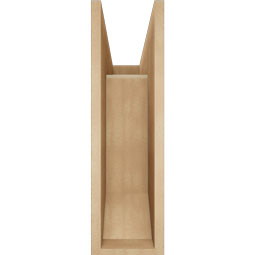 Ekena Millwork - BKTUR0756X22X26IMP06RCPR - Timberthane Faux Wood Imperial Style Bracket w/ Offset Brace, Slat Ends, 7 1/2"W x 22"D x 26"H, Primed Tan
