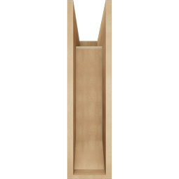 Ekena Millwork - BKTUR0756X22X30IMP06RCPR - Timberthane Faux Wood Imperial Style Bracket w/ Offset Brace, Slat Ends, 7 1/2"W x 22"D x 30"H, Primed Tan