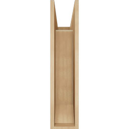 Ekena Millwork - BKTUR0756X22X34IMP06RCPR - Timberthane Faux Wood Imperial Style Bracket w/ Offset Brace, Slat Ends, 7 1/2"W x 22"D x 34"H, Primed Tan