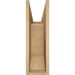 Ekena Millwork - BKTUR0756X24X24IMP06RCPR - Timberthane Faux Wood Imperial Style Bracket w/ Offset Brace, Slat Ends, 7 1/2"W x 24"D x 24"H, Primed Tan