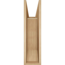 Ekena Millwork - BKTUR0756X24X28IMP06RCPR - Timberthane Faux Wood Imperial Style Bracket w/ Offset Brace, Slat Ends, 7 1/2"W x 24"D x 28"H, Primed Tan