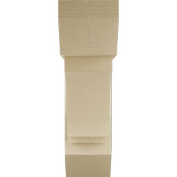 Ekena Millwork - BKTUR0756X26X26IMP06RCPR - Timberthane Faux Wood Imperial Style Bracket w/ Offset Brace, Slat Ends, 7 1/2"W x 26"D x 26"H, Primed Tan