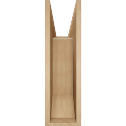 Ekena Millwork - BKTUR0756X26X26IMP06RCPR - Timberthane Faux Wood Imperial Style Bracket w/ Offset Brace, Slat Ends, 7 1/2"W x 26"D x 26"H, Primed Tan