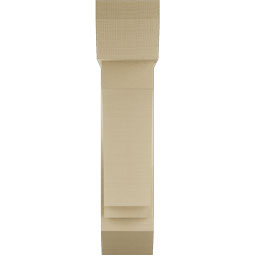 Ekena Millwork - BKTUR0756X26X34IMP06RCPR - Timberthane Faux Wood Imperial Style Bracket w/ Offset Brace, Slat Ends, 7 1/2"W x 26"D x 34"H, Primed Tan