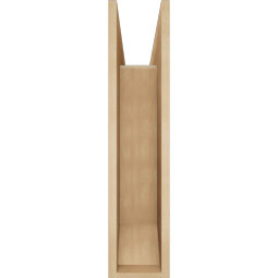 Ekena Millwork - BKTUR0756X26X34IMP06RCPR - Timberthane Faux Wood Imperial Style Bracket w/ Offset Brace, Slat Ends, 7 1/2"W x 26"D x 34"H, Primed Tan