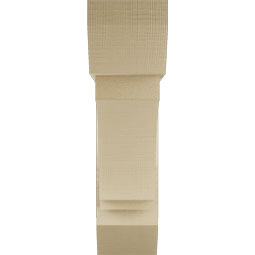 Ekena Millwork - BKTUR0756X28X28IMP06RCPR - Timberthane Faux Wood Imperial Style Bracket w/ Offset Brace, Slat Ends, 7 1/2"W x 28"D x 28"H, Primed Tan