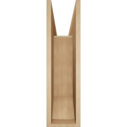 Ekena Millwork - BKTUR0756X28X28IMP06RCPR - Timberthane Faux Wood Imperial Style Bracket w/ Offset Brace, Slat Ends, 7 1/2"W x 28"D x 28"H, Primed Tan