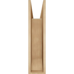 Ekena Millwork - BKTUR0756X28X32IMP06RCPR - Timberthane Faux Wood Imperial Style Bracket w/ Offset Brace, Slat Ends, 7 1/2"W x 28"D x 32"H, Primed Tan