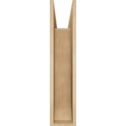 Ekena Millwork - BKTUR0756X28X36IMP06RCPR - Timberthane Faux Wood Imperial Style Bracket w/ Offset Brace, Slat Ends, 7 1/2"W x 28"D x 36"H, Primed Tan