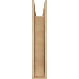 Ekena Millwork - BKTUR0756X28X40IMP06RCPR - Timberthane Faux Wood Imperial Style Bracket w/ Offset Brace, Slat Ends, 7 1/2"W x 28"D x 40"H, Primed Tan