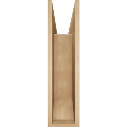 Ekena Millwork - BKTUR0756X30X30IMP06RCPR - Timberthane Faux Wood Imperial Style Bracket w/ Offset Brace, Slat Ends, 7 1/2"W x 30"D x 30"H, Primed Tan
