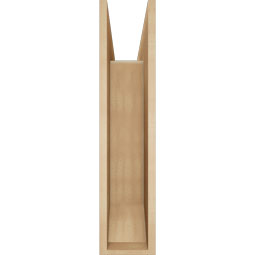 Ekena Millwork - BKTUR0756X30X34IMP06RCPR - Timberthane Faux Wood Imperial Style Bracket w/ Offset Brace, Slat Ends, 7 1/2"W x 30"D x 34"H, Primed Tan
