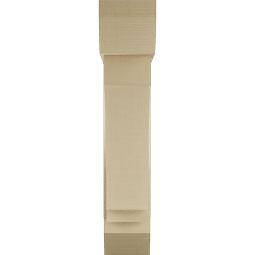 Ekena Millwork - BKTUR0756X30X38IMP06RCPR - Timberthane Faux Wood Imperial Style Bracket w/ Offset Brace, Slat Ends, 7 1/2"W x 30"D x 38"H, Primed Tan