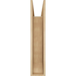 Ekena Millwork - BKTUR0756X30X38IMP06RCPR - Timberthane Faux Wood Imperial Style Bracket w/ Offset Brace, Slat Ends, 7 1/2"W x 30"D x 38"H, Primed Tan