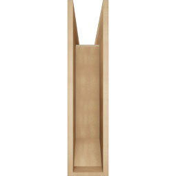 Ekena Millwork - BKTUR0756X32X32IMP06RCPR - Timberthane Faux Wood Imperial Style Bracket w/ Offset Brace, Slat Ends, 7 1/2"W x 32"D x 32"H, Primed Tan