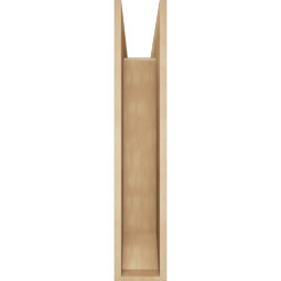 Ekena Millwork - BKTUR0756X32X40IMP06RCPR - Timberthane Faux Wood Imperial Style Bracket w/ Offset Brace, Slat Ends, 7 1/2"W x 32"D x 40"H, Primed Tan