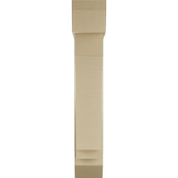Ekena Millwork - BKTUR0756X32X44IMP06RCPR - Timberthane Faux Wood Imperial Style Bracket w/ Offset Brace, Slat Ends, 7 1/2"W x 32"D x 44"H, Primed Tan