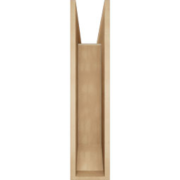 Ekena Millwork - BKTUR0756X34X34IMP06RCPR - Timberthane Faux Wood Imperial Style Bracket w/ Offset Brace, Slat Ends, 7 1/2"W x 34"D x 34"H, Primed Tan