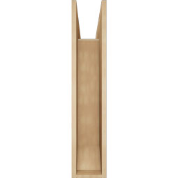 Ekena Millwork - BKTUR0756X34X38IMP06RCPR - Timberthane Faux Wood Imperial Style Bracket w/ Offset Brace, Slat Ends, 7 1/2"W x 34"D x 38"H, Primed Tan