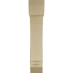 Ekena Millwork - BKTUR0756X34X40IMP06RCPR - Timberthane Faux Wood Imperial Style Bracket w/ Offset Brace, Slat Ends, 7 1/2"W x 34"D x 40"H, Primed Tan