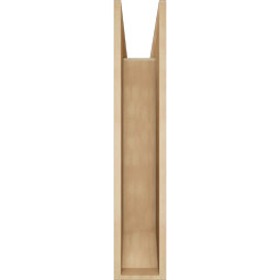 Ekena Millwork - BKTUR0756X34X40IMP06RCPR - Timberthane Faux Wood Imperial Style Bracket w/ Offset Brace, Slat Ends, 7 1/2"W x 34"D x 40"H, Primed Tan
