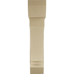 Ekena Millwork - BKTUR0756X36X36IMP06RCPR - Timberthane Faux Wood Imperial Style Bracket w/ Offset Brace, Slat Ends, 7 1/2"W x 36"D x 36"H, Primed Tan