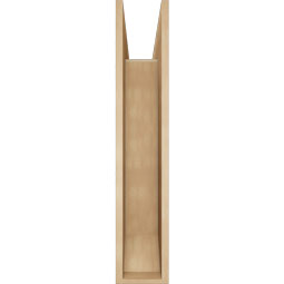 Ekena Millwork - BKTUR0756X36X40IMP06RCPR - Timberthane Faux Wood Imperial Style Bracket w/ Offset Brace, Slat Ends, 7 1/2"W x 36"D x 40"H, Primed Tan