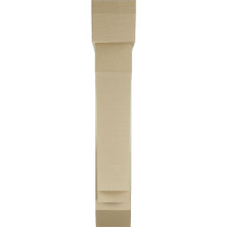 Ekena Millwork - BKTUR0756X36X44IMP06RCPR - Timberthane Faux Wood Imperial Style Bracket w/ Offset Brace, Slat Ends, 7 1/2"W x 36"D x 44"H, Primed Tan
