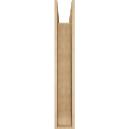 Ekena Millwork - BKTUR0756X36X48IMP06RCPR - Timberthane Faux Wood Imperial Style Bracket w/ Offset Brace, Slat Ends, 7 1/2"W x 36"D x 48"H, Primed Tan