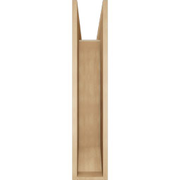 Ekena Millwork - BKTUR0756X38X38IMP06RCPR - Timberthane Faux Wood Imperial Style Bracket w/ Offset Brace, Slat Ends, 7 1/2"W x 38"D x 38"H, Primed Tan