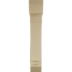 Ekena Millwork - BKTUR0756X38X44IMP06RCPR - Timberthane Faux Wood Imperial Style Bracket w/ Offset Brace, Slat Ends, 7 1/2"W x 38"D x 44"H, Primed Tan
