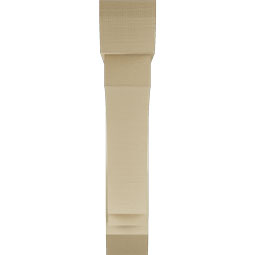 Ekena Millwork - BKTUR0756X40X40IMP06RCPR - Timberthane Faux Wood Imperial Style Bracket w/ Offset Brace, Slat Ends, 7 1/2"W x 40"D x 40"H, Primed Tan