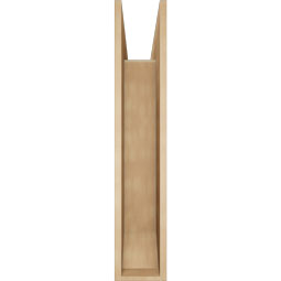 Ekena Millwork - BKTUR0756X40X40IMP06RCPR - Timberthane Faux Wood Imperial Style Bracket w/ Offset Brace, Slat Ends, 7 1/2"W x 40"D x 40"H, Primed Tan