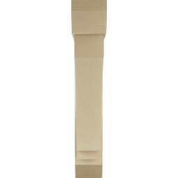 Ekena Millwork - BKTUR0756X40X44IMP06RCPR - Timberthane Faux Wood Imperial Style Bracket w/ Offset Brace, Slat Ends, 7 1/2"W x 40"D x 44"H, Primed Tan