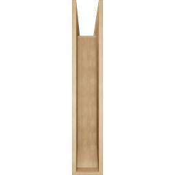 Ekena Millwork - BKTUR0756X42X42IMP06RCPR - Timberthane Faux Wood Imperial Style Bracket w/ Offset Brace, Slat Ends, 7 1/2"W x 42"D x 42"H, Primed Tan