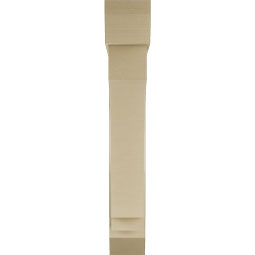 Ekena Millwork - BKTUR0756X42X48IMP06RCPR - Timberthane Faux Wood Imperial Style Bracket w/ Offset Brace, Slat Ends, 7 1/2"W x 42"D x 48"H, Primed Tan