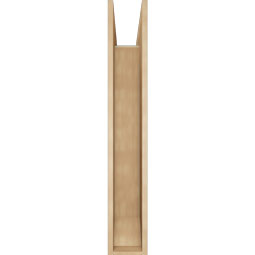 Ekena Millwork - BKTUR0756X42X48IMP06RCPR - Timberthane Faux Wood Imperial Style Bracket w/ Offset Brace, Slat Ends, 7 1/2"W x 42"D x 48"H, Primed Tan