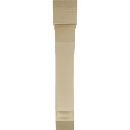 Ekena Millwork - BKTUR0756X46X46IMP06RCPR - Timberthane Faux Wood Imperial Style Bracket w/ Offset Brace, Slat Ends, 7 1/2"W x 46"D x 46"H, Primed Tan