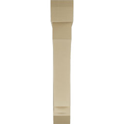 Ekena Millwork - BKTUR0756X48X48IMP06RCPR - Timberthane Faux Wood Imperial Style Bracket w/ Offset Brace, Slat Ends, 7 1/2"W x 48"D x 48"H, Primed Tan