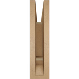 Ekena Millwork - BKTUR035X14X14LEC01RCPR - Timberthane Faux Wood Legacy Style Bracket, Traditional Ends, 3 1/2"W x 14"D x 14"H, Primed Tan