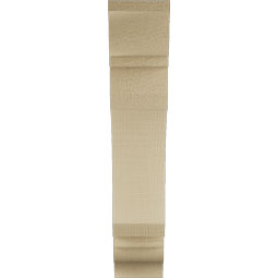 Ekena Millwork - BKTUR035X14X18LEC01RCPR - Timberthane Faux Wood Legacy Style Bracket, Traditional Ends, 3 1/2"W x 14"D x 18"H, Primed Tan