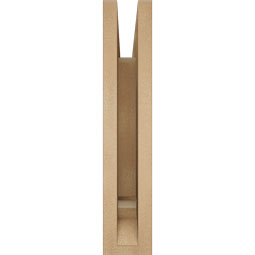Ekena Millwork - BKTUR035X14X18LEC01RCPR - Timberthane Faux Wood Legacy Style Bracket, Traditional Ends, 3 1/2"W x 14"D x 18"H, Primed Tan