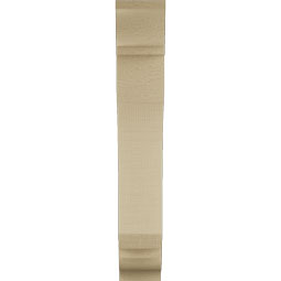 Ekena Millwork - BKTUR035X14X22LEC01RCPR - Timberthane Faux Wood Legacy Style Bracket, Traditional Ends, 3 1/2"W x 14"D x 22"H, Primed Tan