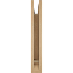 Ekena Millwork - BKTUR035X14X22LEC01RCPR - Timberthane Faux Wood Legacy Style Bracket, Traditional Ends, 3 1/2"W x 14"D x 22"H, Primed Tan