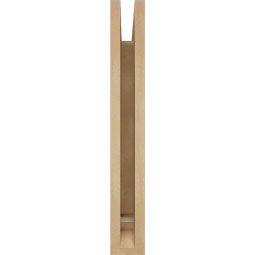 Ekena Millwork - BKTUR035X14X26LEC01RCPR - Timberthane Faux Wood Legacy Style Bracket, Traditional Ends, 3 1/2"W x 14"D x 26"H, Primed Tan