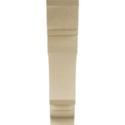Ekena Millwork - BKTUR035X16X16LEC01RCPR - Timberthane Faux Wood Legacy Style Bracket, Traditional Ends, 3 1/2"W x 16"D x 16"H, Primed Tan