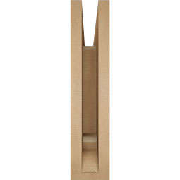 Ekena Millwork - BKTUR035X16X16LEC01RCPR - Timberthane Faux Wood Legacy Style Bracket, Traditional Ends, 3 1/2"W x 16"D x 16"H, Primed Tan