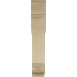 Ekena Millwork - BKTUR035X16X20LEC01RCPR - Timberthane Faux Wood Legacy Style Bracket, Traditional Ends, 3 1/2"W x 16"D x 20"H, Primed Tan