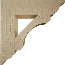 Ekena Millwork - BKTURLEC00 - Timberthane Rough Cedar Faux Wood Legacy Traditional Bracket